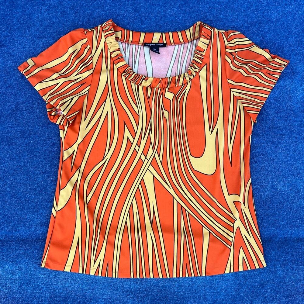 y2k Margaret Frances geometric blouse